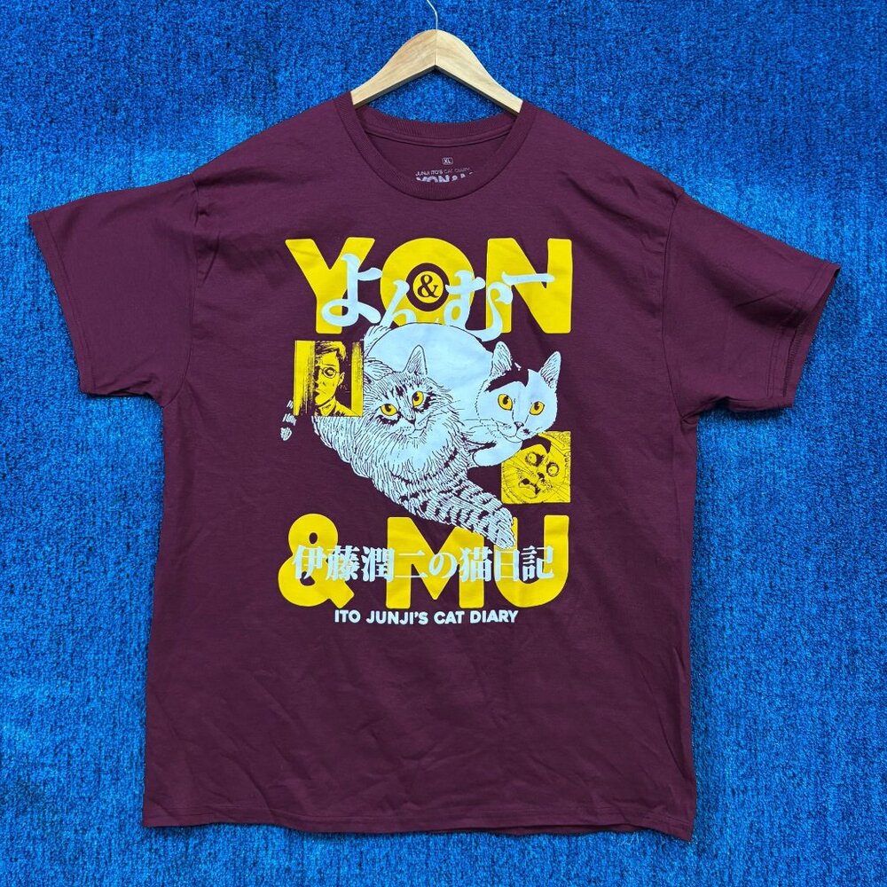 Junji Itos Cat Diary Yon & Mu Japanese Horror Manga Tee XL